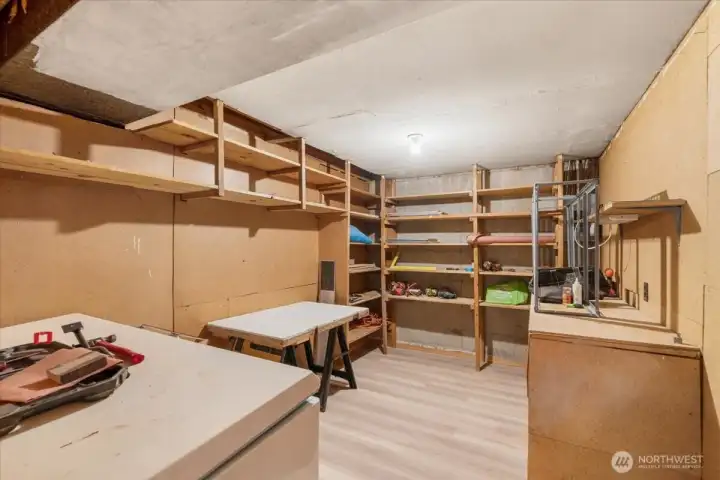 Storage/workshop in basement