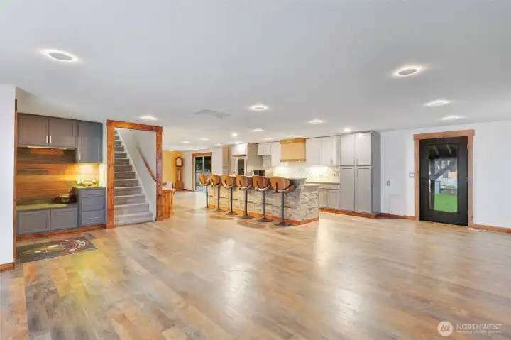 Halo lighting for a softer ambiance.