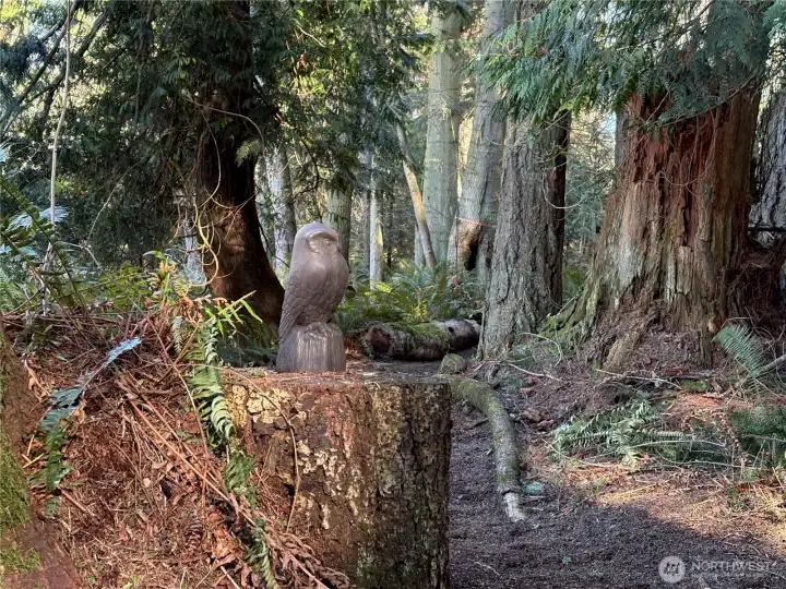 One of the hidden sculptures along the trail.