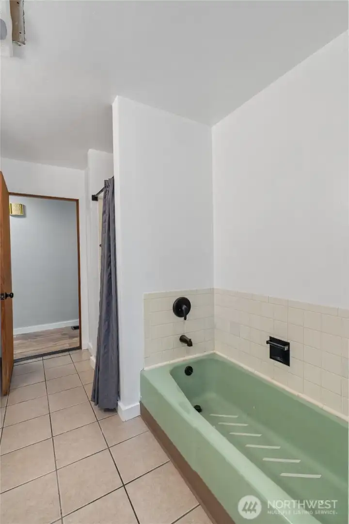 Full bath, tub & separate shower