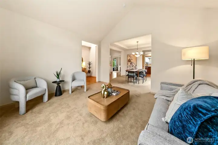 Formal living area positioned for flexibility—ideal for conversation, reading, or a quiet retreat within the home.