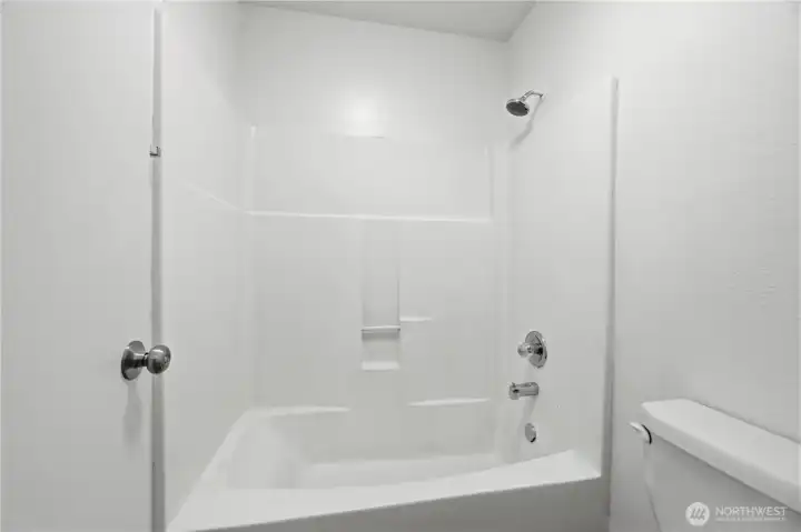 Separate water closet for privacy.