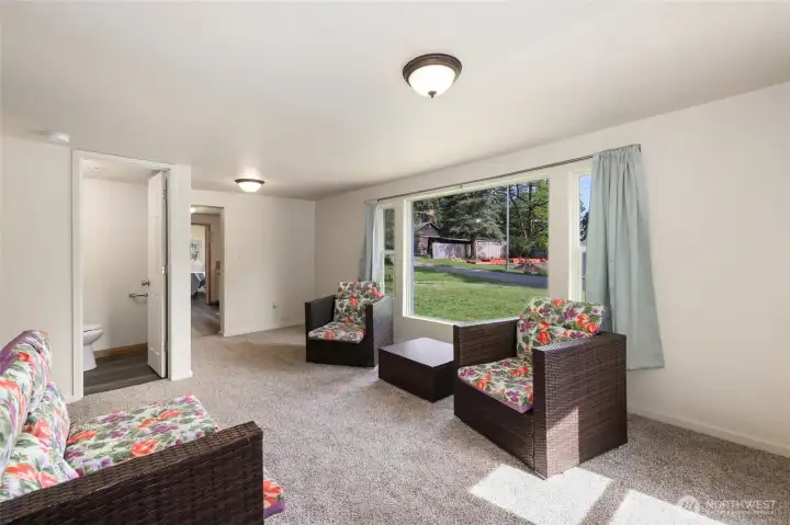 Fresh and clean feel to the space.