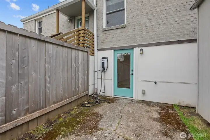 Back yard EV charger