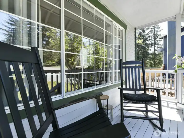 New paint on the porch.