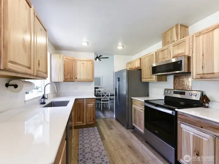 New kitchen and countertops.