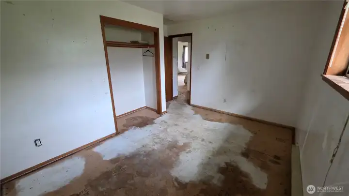 Back bedroom view showing the hall