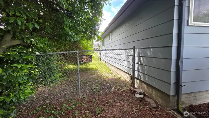 Side yard on the left.