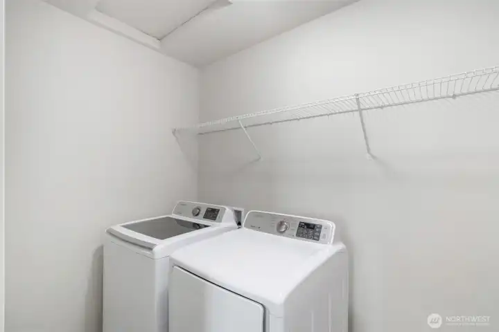 Laundry room upstairs for convenience