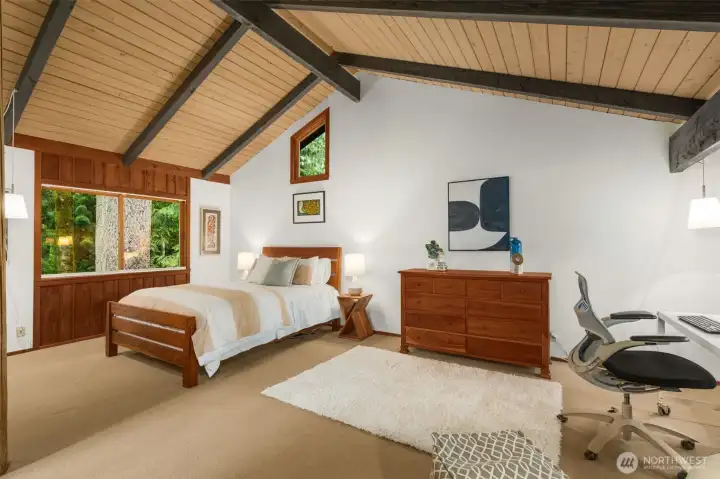Vaulted Ceilings grace the Primary BR
