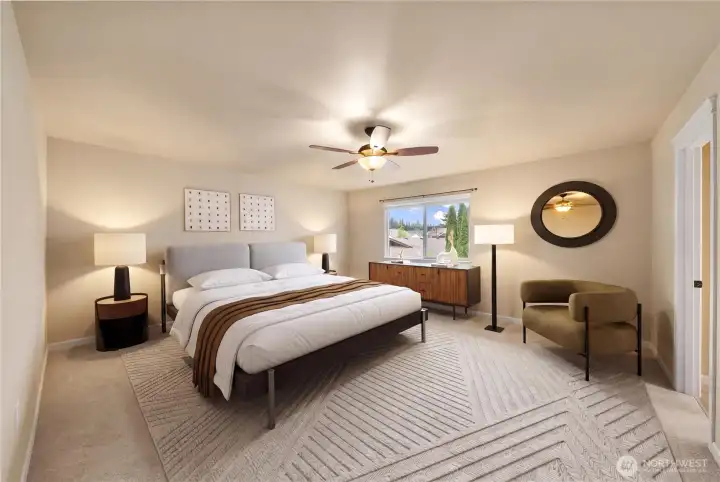 Primary Bedroom - Virtually Staged