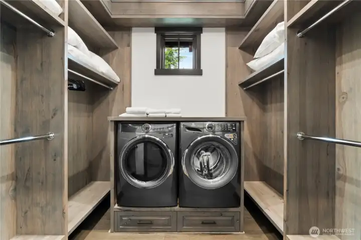 Primary Laundry in Walk-in Closet Primary Laundry in Walk-in Closet