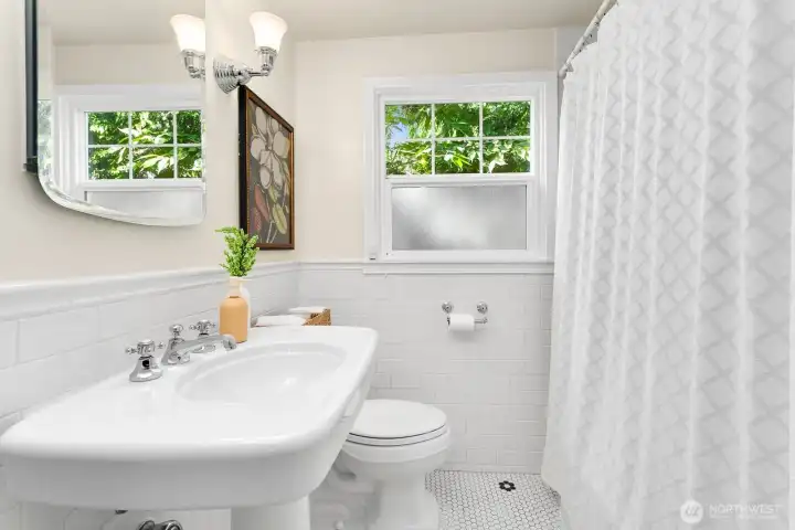 Updated full bathroom on the main floor.