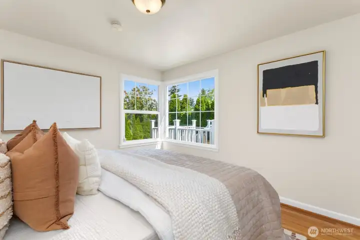 Second of two bedrooms on the main floor. Those SE corner windows are fabulous!