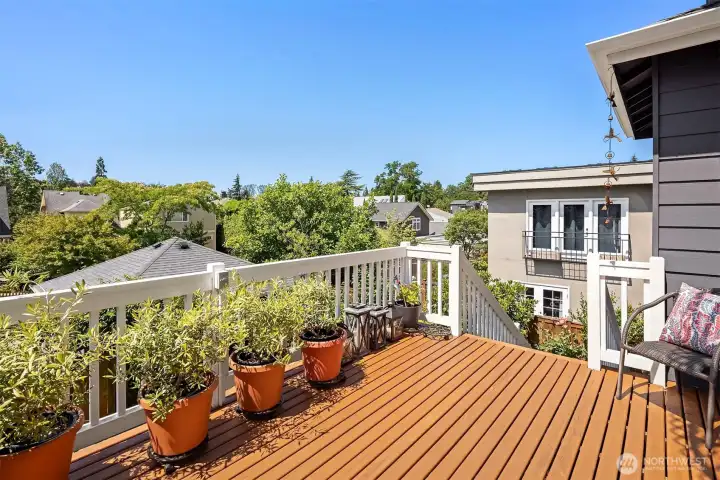 Deck off main floor for seamless outdoor living. Stairs down to yard. Deck off main floor for seamless outdoor living. Stairs down to yard.