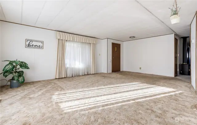 Very spacious Living room.  Lots of light