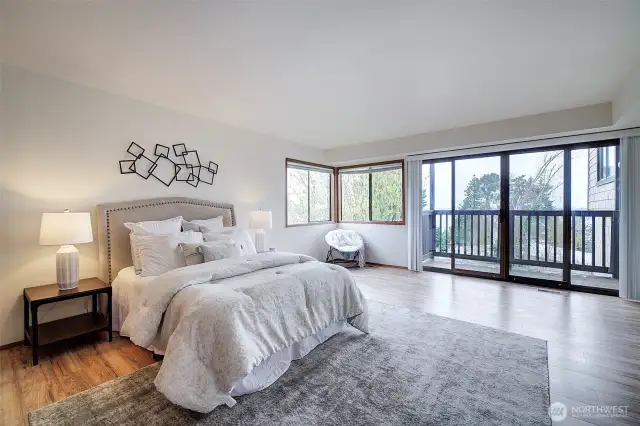 Primary bedroom suite with, yes, more views