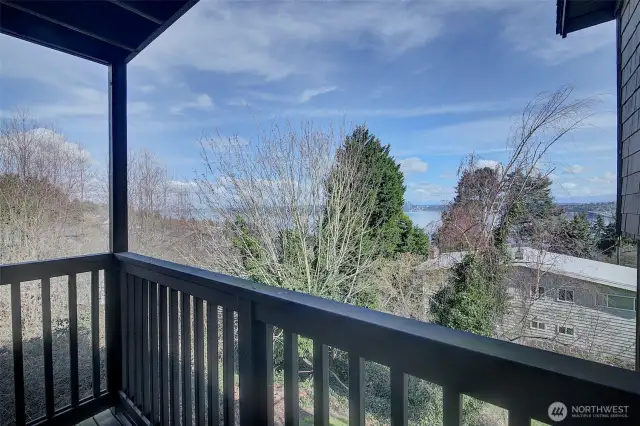 Private deck off the primary bedroom