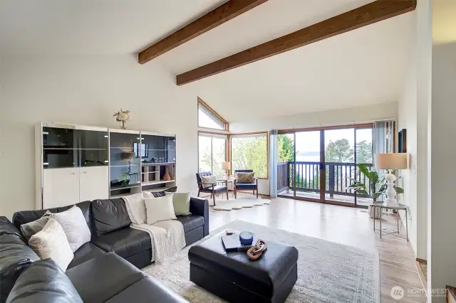 Living room on entry level...stellar views