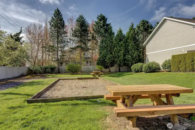 Community playground for weekend BBQs.