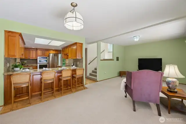 Family room off kitchen.