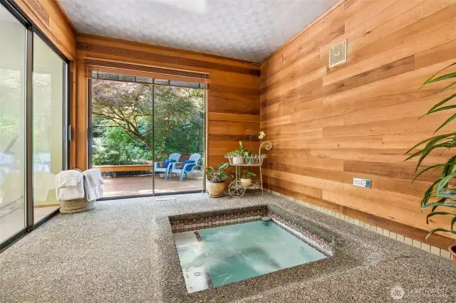 Hot tub room.