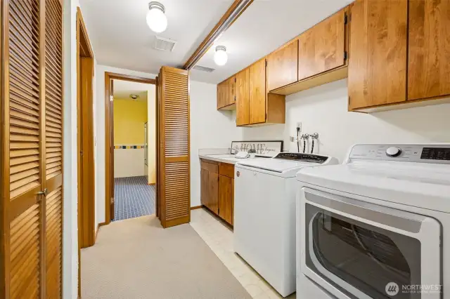 Utility room on second level.