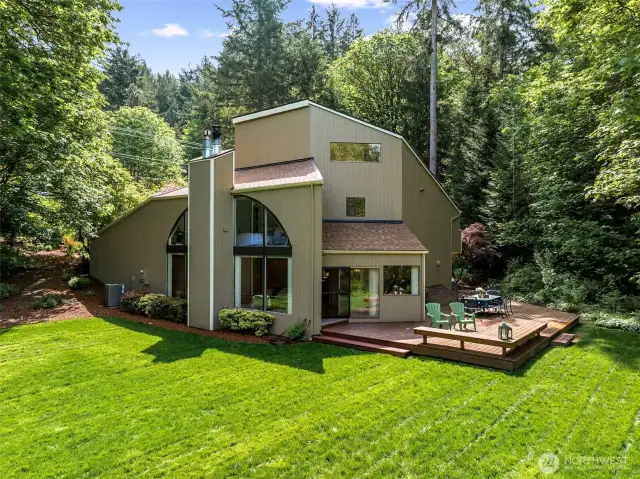View of home from the back yard.