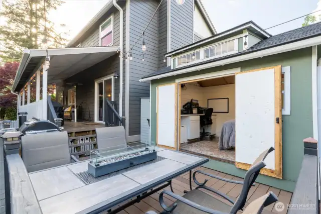 Office/ Flex space from back deck