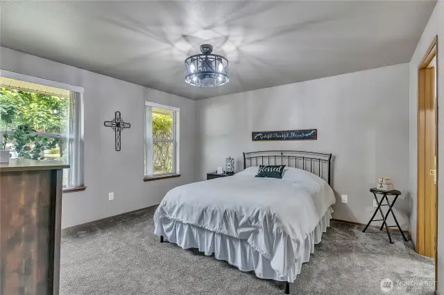 Primary bedroom with a private bath.