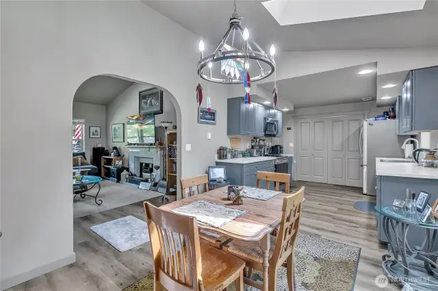 Entertaining is easy with the dining room open to the kitchen and living room.