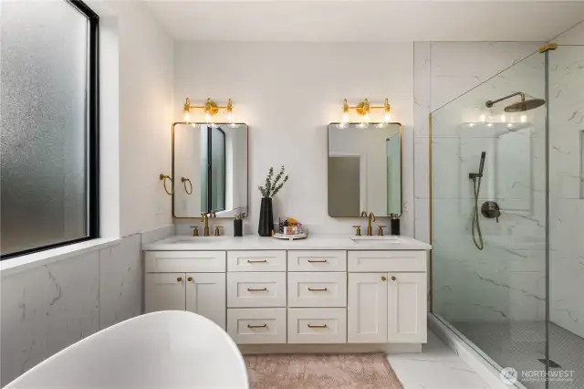 Primary Bathroom w/free standing tub and shower