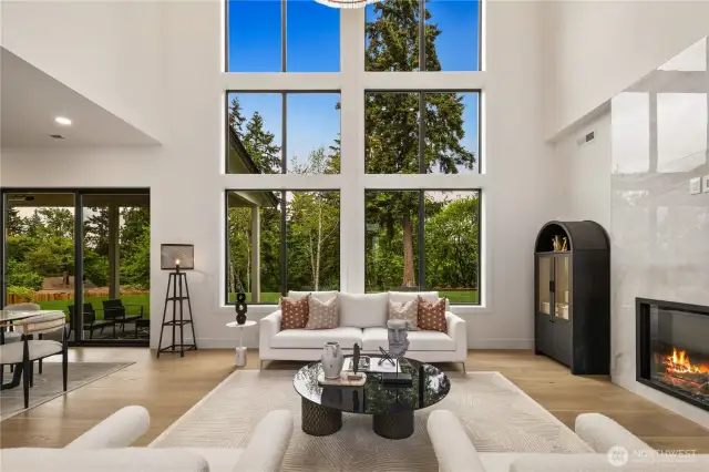 Living Room with large windows