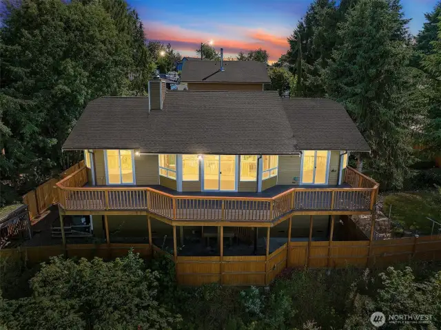 Entertain in style on the oversized deck. Room to gather, relax, and enjoy the view.