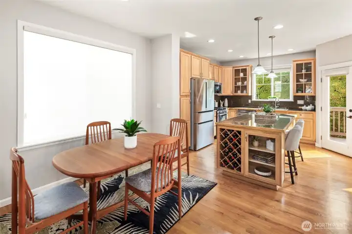 The Dining Room and Kitchen - open and flowing - perfect for entertaining.
