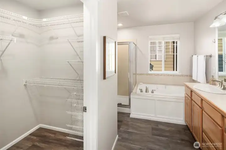 And the primary closet and bath