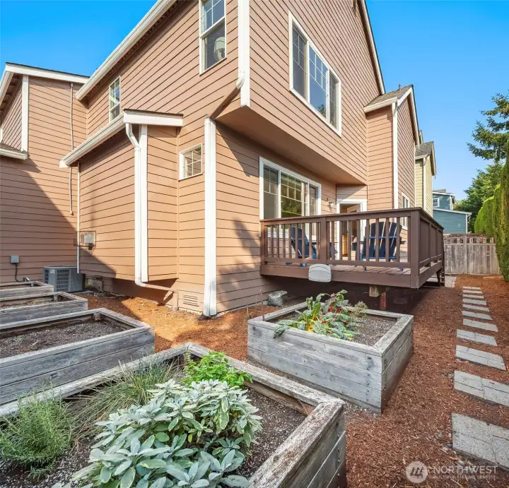 Carefully manicured eco-friendly yard.