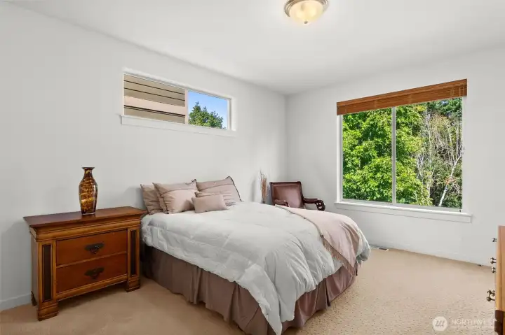 First floor bedroom with an ensuite bath is a second primary suite-spacious and nicely appointed