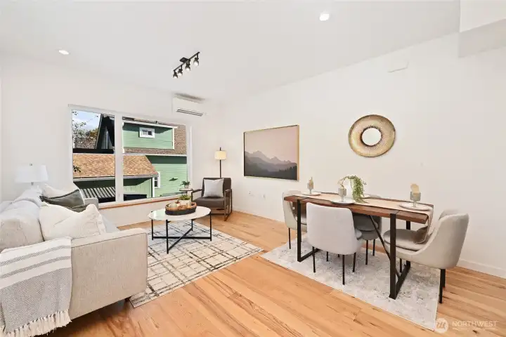 The upper 2nd floor is the great room.