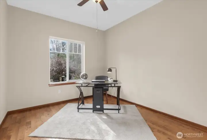 Fresh paint in the office/den.