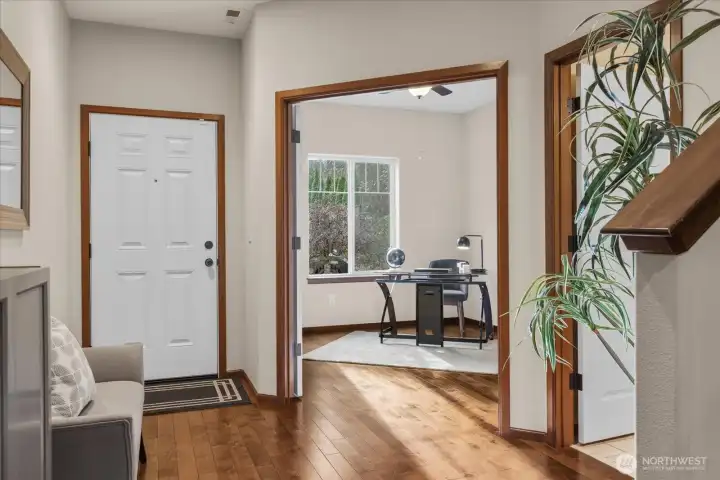 French doors to office/den on main floor.
