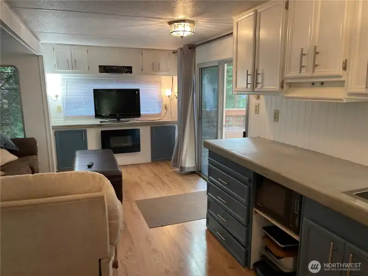 Kitchen and living area