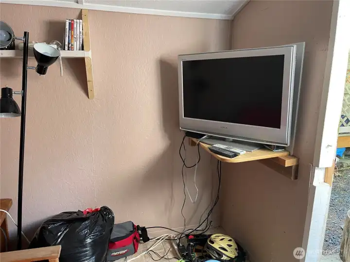 Shed with TV