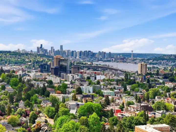 Aerial photo looking south. Coveted Ravenna Park location, walking distance to light rail, Whole Foods, restaurants, Ravenna Park, cafes, etc. And only minutes to UW, Children's, downtown, Amazon & 520. A remarkable 94 walk score and 90 bike score!