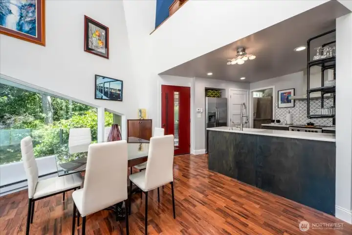 Main level entry, dining, and kitchen. Main level entry, dining, and kitchen.