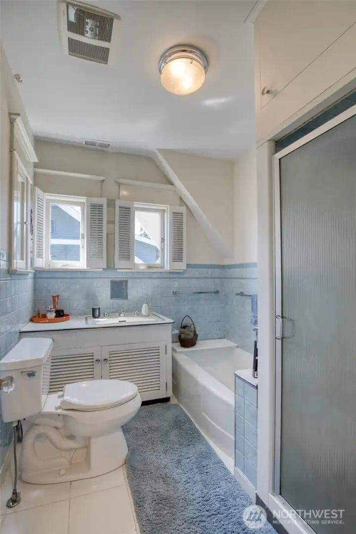 Full bath on second floor Full bath on second floor