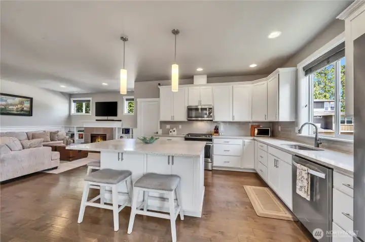 Kitchen with great natural lighting