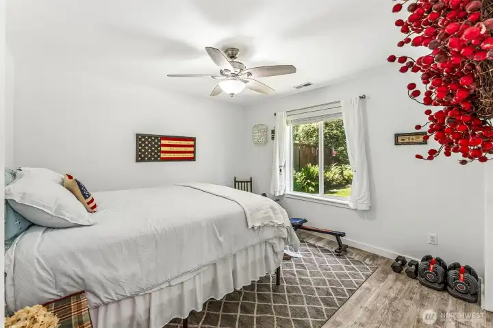 Downstairs bedroom. Downstairs bedroom.