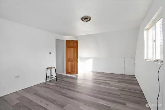 Upstairs large bedroom with new floors