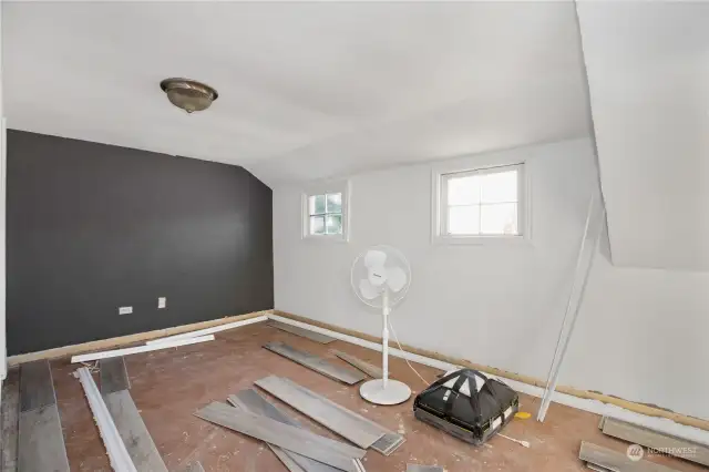 first bedroom upstairs new floor being put in